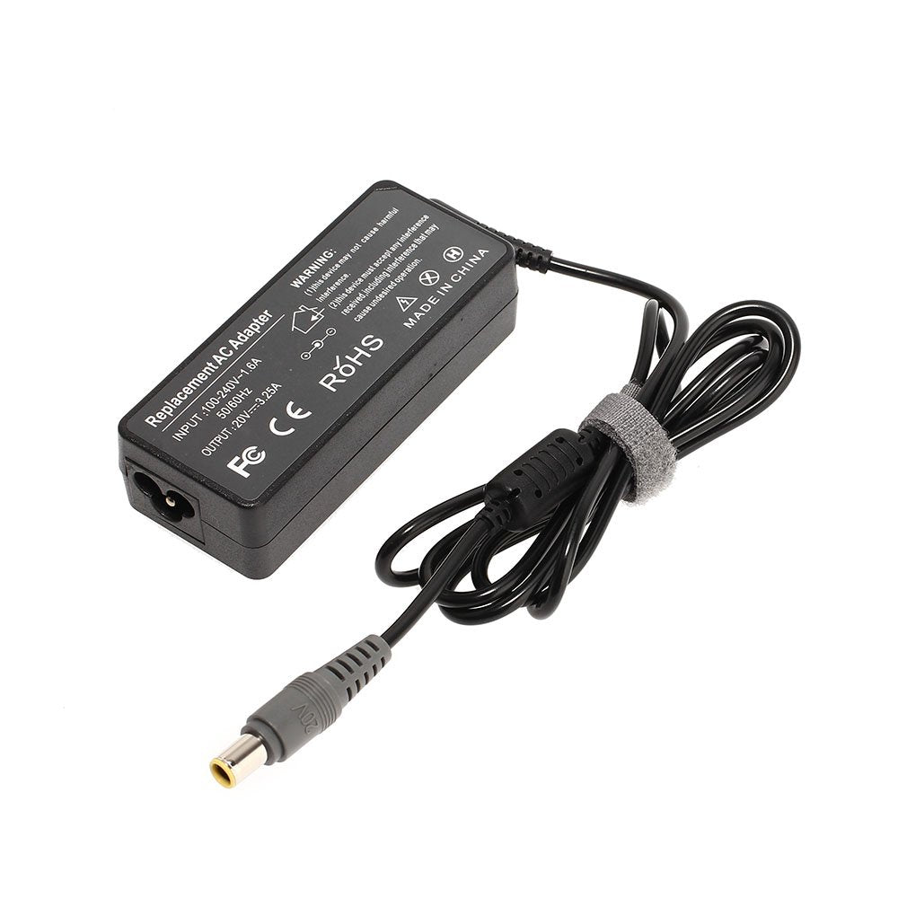 Compatible Lenovo 65W Power Adapter 20V 3.25A for Lenovo Thinkpad Laptop (7.9 mm*5.5 mm)- Power Cable Included
