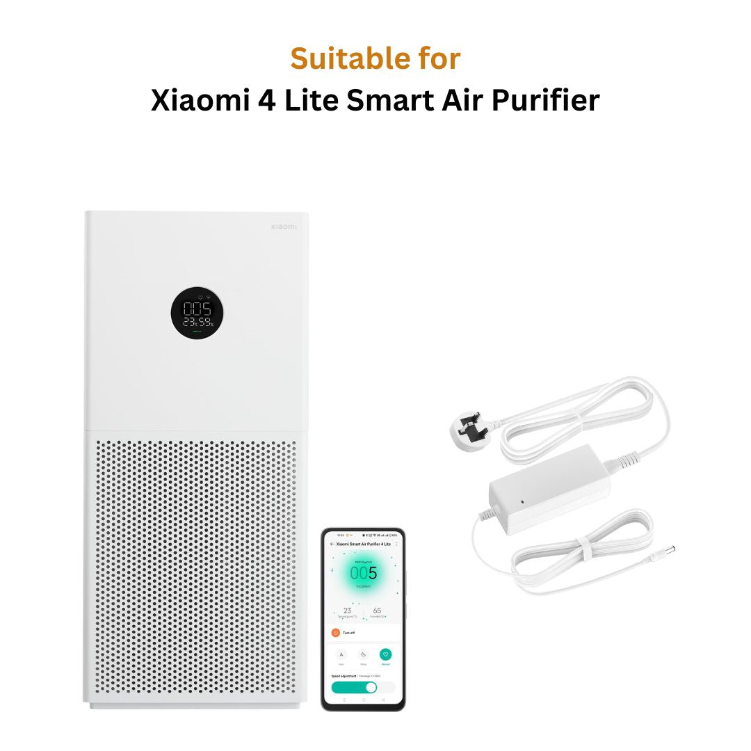 Hi-Lite Essentials 24V Power Adapter for Xiaomi 4 Lite Smart Air Purifier - White (With Indian Plug))