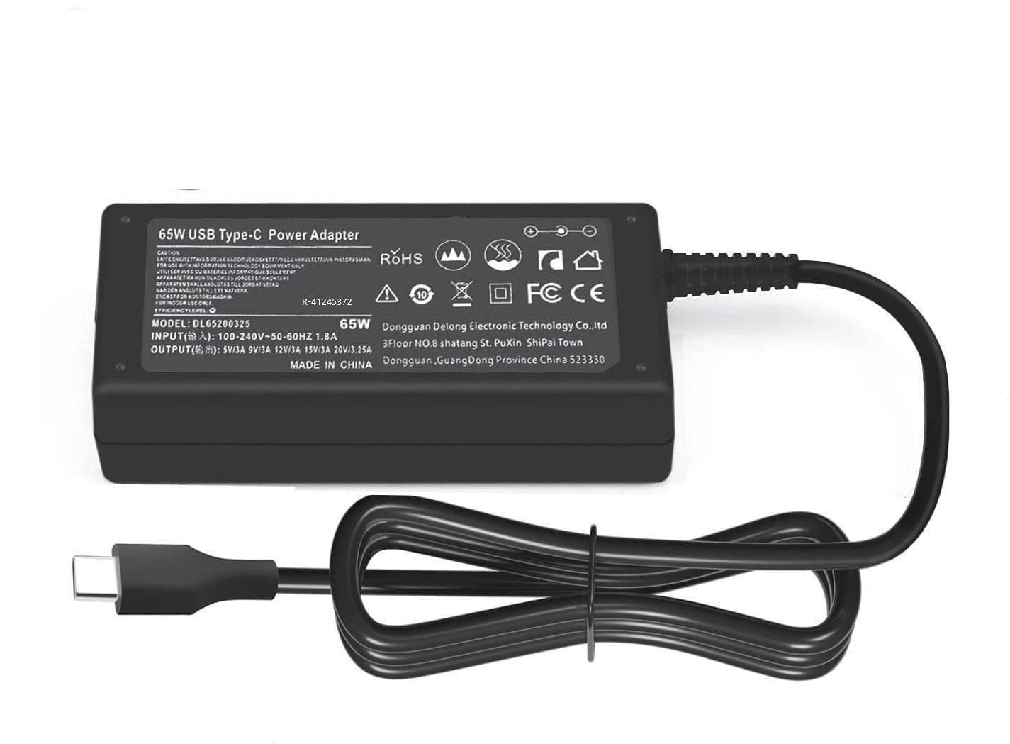 Hi-Lite Essentials 65W Charger Universal USB-C Charger Adapter for Viewsonic Touchscreen Display Monitor TD1655, VA1655