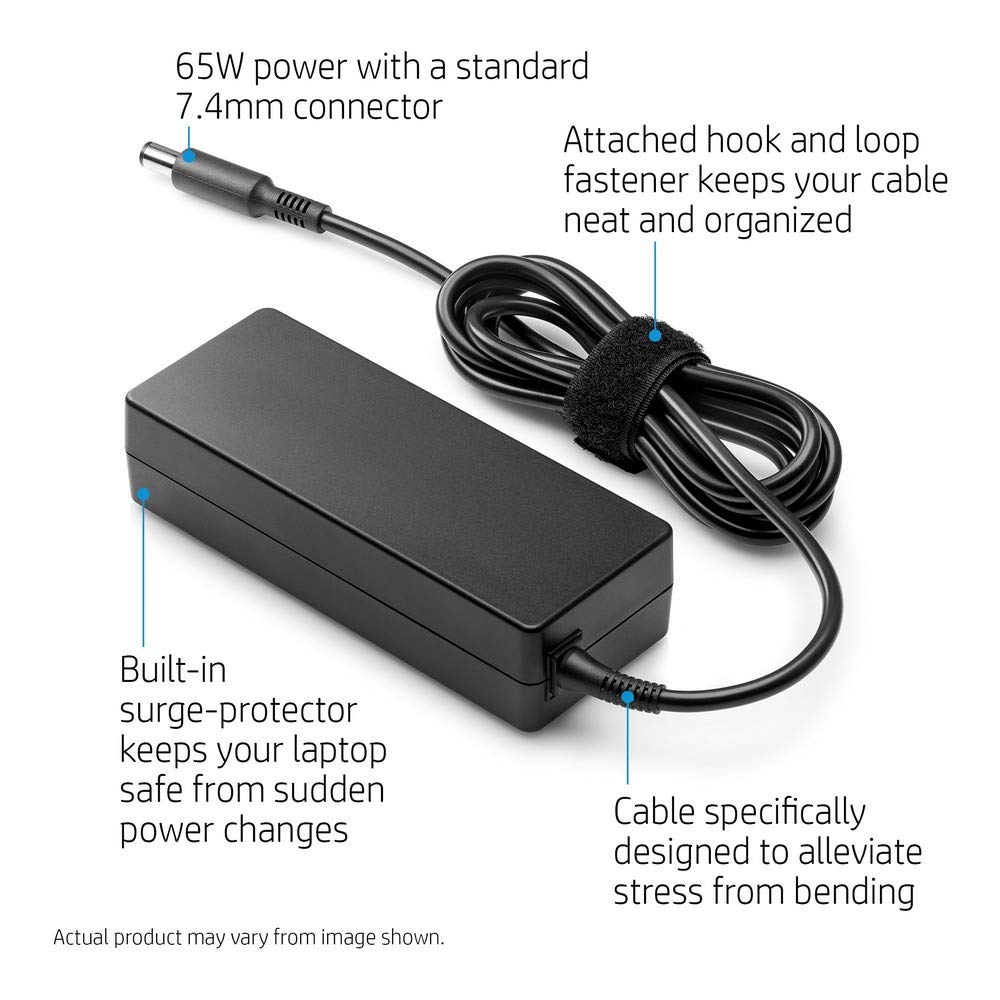 Compatible Hp 65W 18.5V 3.5A 7.4Mm Pin Laptop Charger for Hp Selected Laptop Series With Power Cord