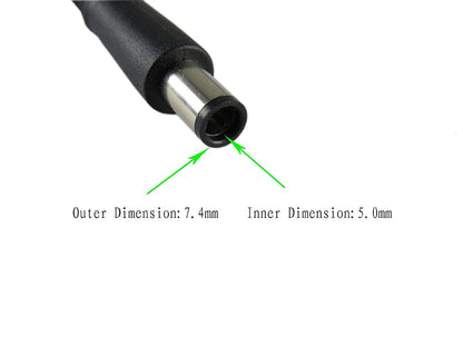 Dell OEM 65w Moti Pin Laptop Power Adapter  19.5V 3.34A with Dell Latitude 3470 3480 3550 3570 3580 5280 5480 5580 7280 7480 E5270 E5450 Adapter 7.4MM X 5.0MM - power cable included