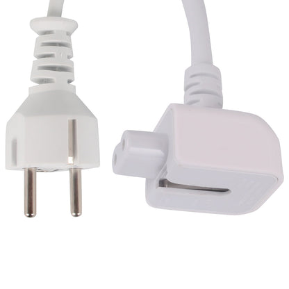 Replacement EU Indian 2 Pin DuckHead Extension Power Adapter Cord Cable for Apple MacBook Air Pro (White) 1.8m
