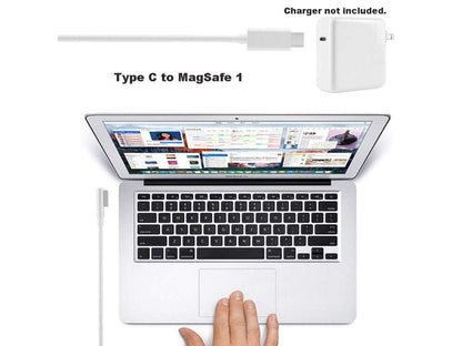 USB C Type C to Magnetic Magsafe 1 L-Tip Power Cable Compatible with Mac-Book Pro 13" 15" 17" Mac-book Air Pro 11" 13" Mac-Book 13 (Does not work with Mobile charger)