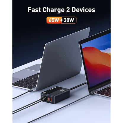 LDNIO USB C Charger 100W 4-Port GaN Fast Desktop Charger USB C Power Adapter PD 3.0 PPS USB Charging Station Compatible with Macbook Pro, Dell XPS, iPhone 14/13, iPad, Galaxy S23/S22, Steam Deck