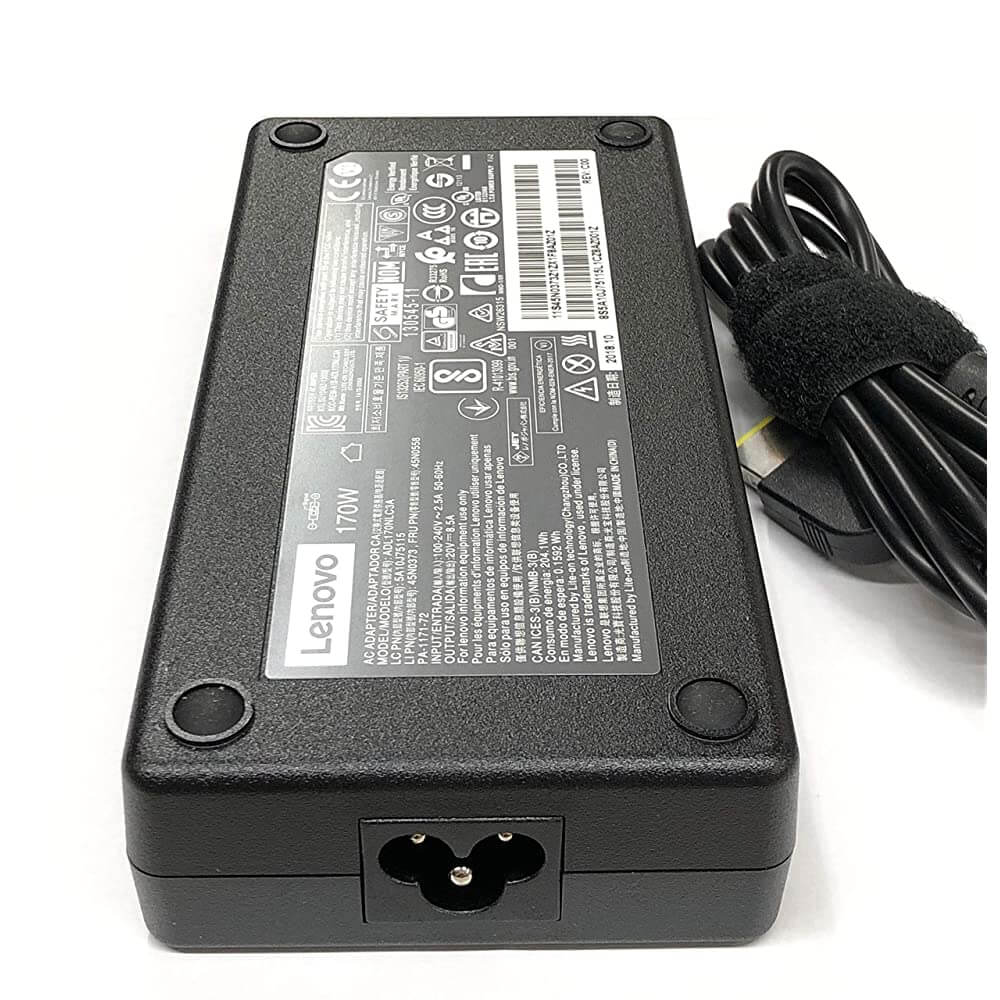 OEM Lenovo 20V 8.5A 170W Slim Tip AC Adapter for Lenovo Thinkpad P53, P70, P71, P72, P73- With Power Cable