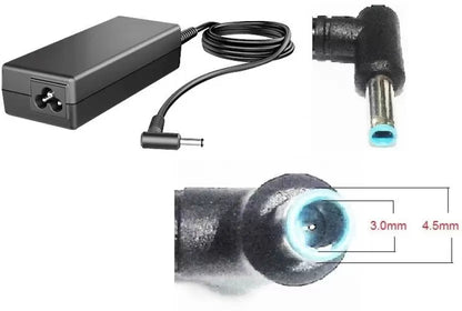 Compatible HP 65W Smart AC Power Adapter Laptop Charger for Select Models of HP Laptops (19.5 V, 3.33 A, Round Pin, 4.5mm x 2.9 mm pin Diameter) - Power Cable Included